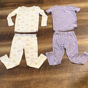 Set of 2- Kyte Baby and Bellabu Bear bamboo pajamas 4T